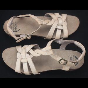 Abeo BIOsystem Tan Leather Sandal "Paisley" Style